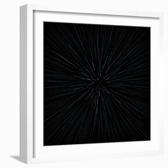 Illustration of Warp Speed Movement through Stars-Stockbyte-Framed Photographic Print