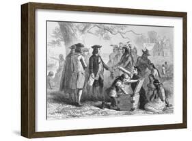 Illustration of William Penn and Native Americans Making Treaty-Philip Gendreau-Framed Giclee Print