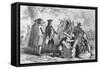 Illustration of William Penn and Native Americans Making Treaty-Philip Gendreau-Framed Stretched Canvas