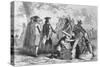 Illustration of William Penn and Native Americans Making Treaty-Philip Gendreau-Stretched Canvas