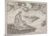 Illustration of woman by the sea-Edward Burne-Jones-Mounted Art Print