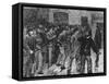 Illustration of Workers During 1886 Dockers' Strike, London-null-Framed Stretched Canvas