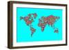 Illustration of World Map Made  from World Flags-trubach-Framed Art Print