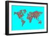 Illustration of World Map Made  from World Flags-trubach-Framed Art Print