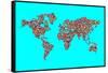 Illustration of World Map Made  from World Flags-trubach-Framed Stretched Canvas