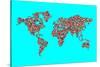 Illustration of World Map Made  from World Flags-trubach-Stretched Canvas