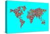 Illustration of World Map Made  from World Flags-trubach-Stretched Canvas