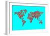 Illustration of World Map Made  from World Flags-trubach-Framed Premium Giclee Print