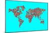 Illustration of World Map Made  from World Flags-trubach-Mounted Premium Giclee Print