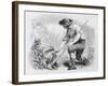 Illustration of Young Benjamin Franklin in a Garden-null-Framed Giclee Print