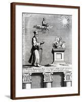 Illustration of Zoroaster Worshipping Fire and the Sun, 1697-null-Framed Giclee Print