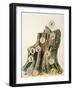 Illustration Representing Ecosystem Comprising Tree Trunk-null-Framed Giclee Print