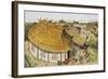 Illustration Representing Reconstruction of Dwelling Hut-null-Framed Giclee Print