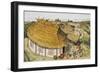 Illustration Representing Reconstruction of Dwelling Hut-null-Framed Giclee Print