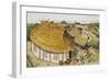 Illustration Representing Reconstruction of Dwelling Hut-null-Framed Giclee Print