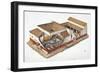 Illustration Representing Reconstruction of Residential House in Pompeii, Italy-null-Framed Giclee Print