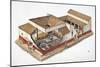 Illustration Representing Reconstruction of Residential House in Pompeii, Italy-null-Mounted Giclee Print