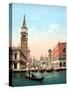 Illustration Representing St. Mark's Square in Venice. Photochrome from the End of the 19Th Century-Unknown Artist-Stretched Canvas