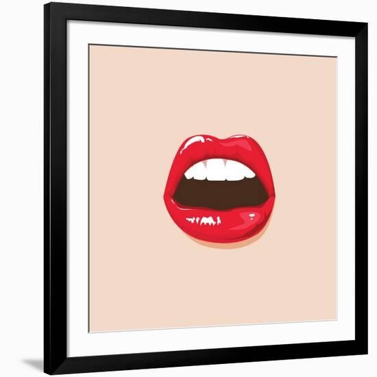 Illustration. Sexy Lips-Chalintra B-Framed Art Print