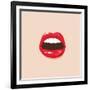 Illustration. Sexy Lips-Chalintra B-Framed Art Print