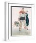 Illustration Showing a Muscular Ice Hockey Player with His Doting Girlfriend-null-Framed Photographic Print