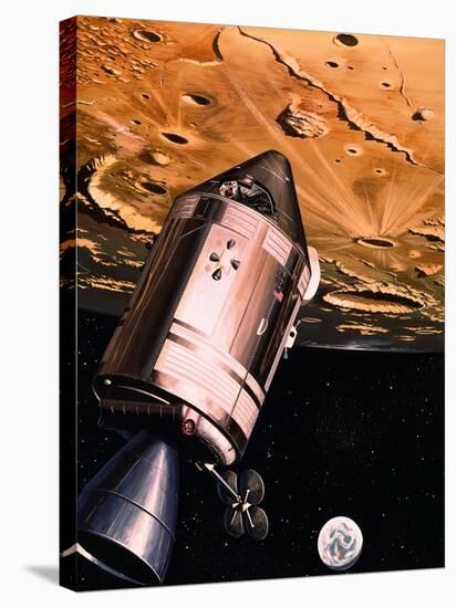 Illustration Showing Apollo 8 in Orbit-null-Stretched Canvas