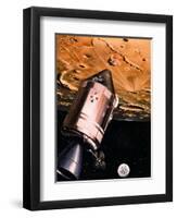 Illustration Showing Apollo 8 in Orbit-null-Framed Premium Giclee Print