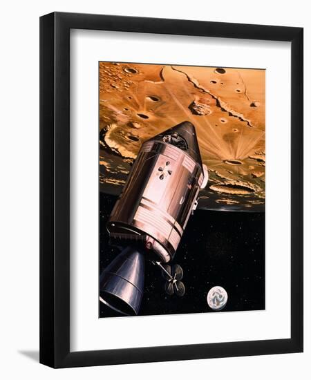 Illustration Showing Apollo 8 in Orbit-null-Framed Premium Giclee Print