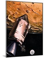 Illustration Showing Apollo 8 in Orbit-null-Mounted Giclee Print