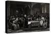 Illustration Showing Christopher Columbus at Queen Isabella's Court-null-Stretched Canvas