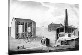 Illustration Showing the Working Spaces of a Gas Works, 1828-null-Stretched Canvas