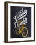 Illustration Sketch Bicycle With Type-studiohome-Framed Art Print