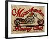 Illustration Sketch Motorcycle with T Shirt Prints Vector Graphic-emeget-Framed Art Print