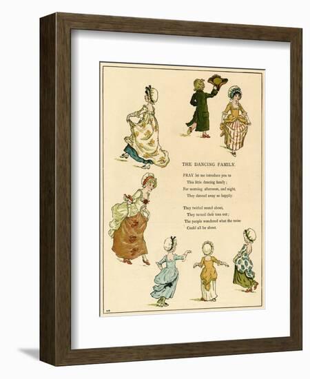 Illustration, the Dancing Family-Kate Greenaway-Framed Art Print