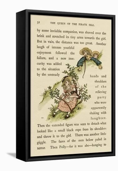 Illustration, the Queen of the Pirate Isle-Kate Greenaway-Framed Stretched Canvas