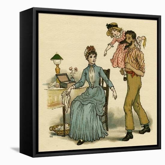 Illustration, the Queen of the Pirate Isle-Kate Greenaway-Framed Stretched Canvas