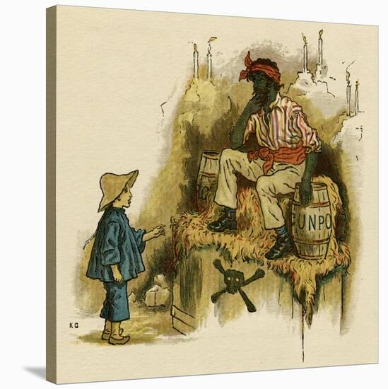 Illustration, the Queen of the Pirate Isle-Kate Greenaway-Stretched Canvas