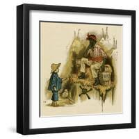 Illustration, the Queen of the Pirate Isle-Kate Greenaway-Framed Art Print