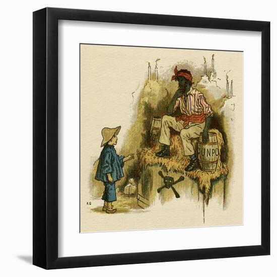 Illustration, the Queen of the Pirate Isle-Kate Greenaway-Framed Art Print