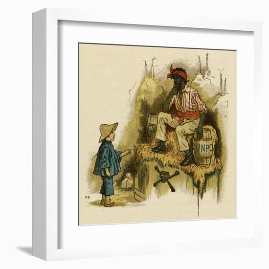 Illustration, the Queen of the Pirate Isle-Kate Greenaway-Framed Art Print