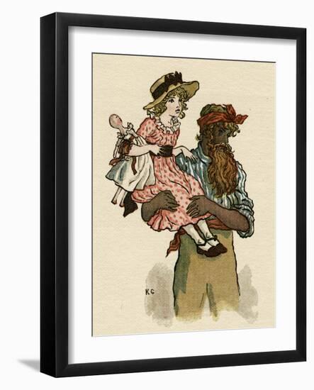 Illustration, the Queen of the Pirate Isle-Kate Greenaway-Framed Art Print