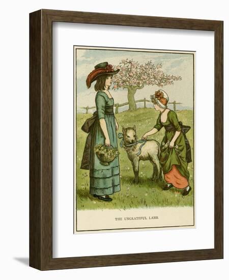 Illustration, the Ungrateful Lamb-Kate Greenaway-Framed Art Print