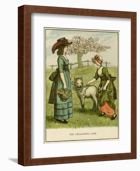 Illustration, the Ungrateful Lamb-Kate Greenaway-Framed Art Print