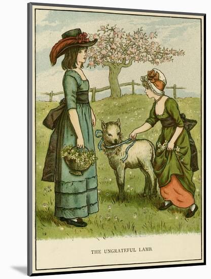 Illustration, the Ungrateful Lamb-Kate Greenaway-Mounted Art Print