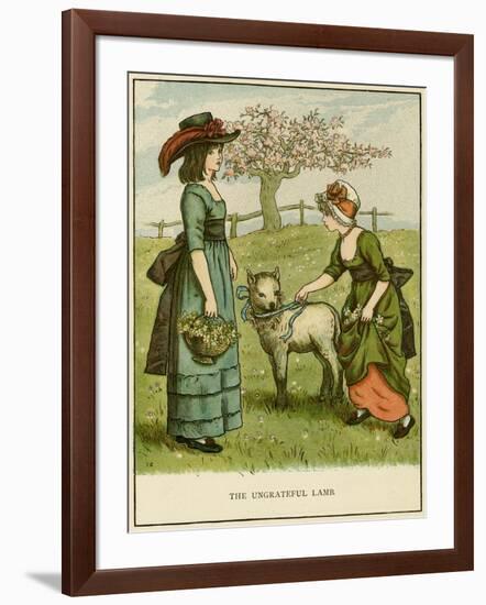 Illustration, the Ungrateful Lamb-Kate Greenaway-Framed Art Print