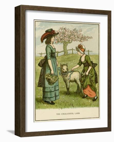 Illustration, the Ungrateful Lamb-Kate Greenaway-Framed Art Print