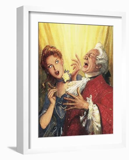 Illustration to Alexander Pope's the Rape of the Lock-John Millar Watt-Framed Giclee Print