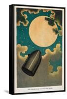 Illustration to From the Earth to the Moon by Jules Verne, 1877-null-Framed Stretched Canvas