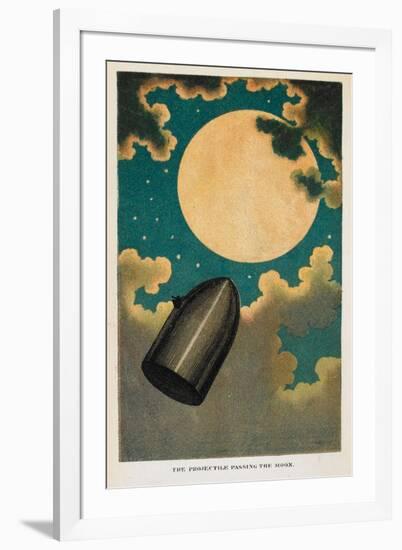 Illustration to From the Earth to the Moon by Jules Verne, 1877-null-Framed Giclee Print