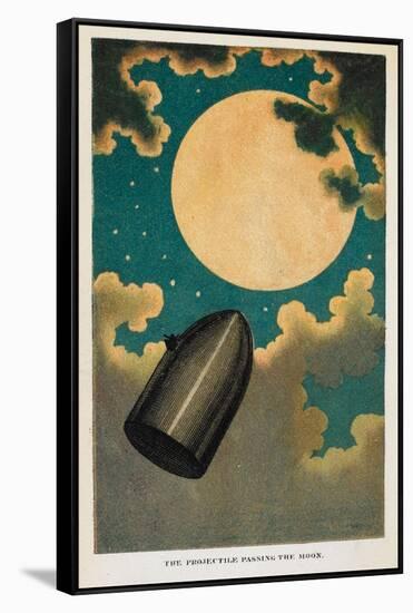 Illustration to From the Earth to the Moon by Jules Verne, 1877-null-Framed Stretched Canvas